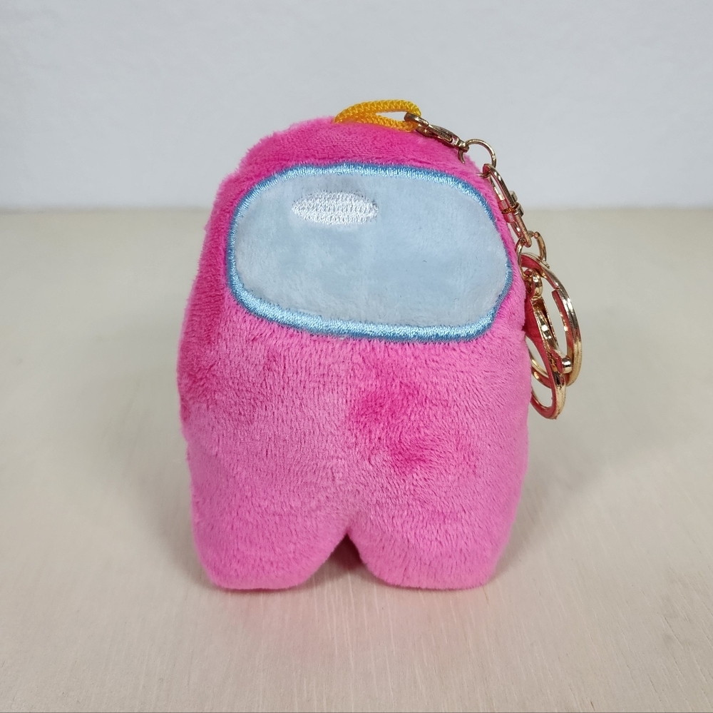 Pink Plush Amoung Us Keychain
